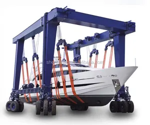 China Personalizado 50 Ton Mobile Boat Hoist Yacht Lift Crane Marine Travel Lift Fabricante