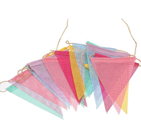 Drapeaux triangulaires personnalisés avec œillets en laiton pour décoration extérieure et intérieure, toutes formes, vente en gros