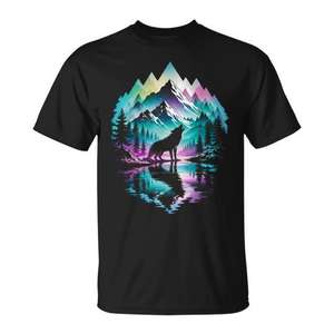 Camiseta gráfica Wolf Forest Moon Cosmic Howling Wolf Lover - Product Image 1