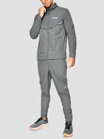 Blouson Coupe Standard Léger Coupe-Vent de Sport en Polyester Style Patchwork Color Block Élégant avec Logo Réfléchissant pour Homme