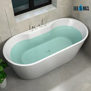 Philippines rectangle ABS massage bathtub jaccuzy whirlpool of good quality with faucet ACRYLIC freestanding bathtub with tap