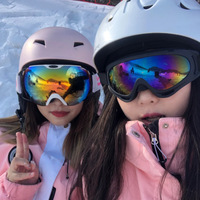 Casque de ski avec lunettes intégrées, ensemble de lunettes de neige grande taille, équipement complet, matériau ABS, modèle 2024 pour tous