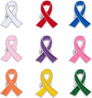 Broches en ruban mignonnes et colorées, accessoires de charité pour la sensibilisation au SIDA et la prévention du cancer du sein