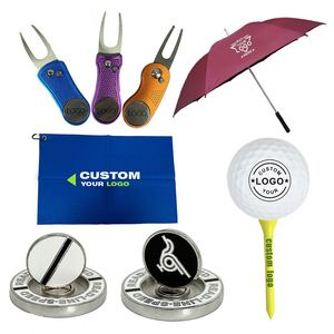 Outil de réparation de divots de golf personnalisé, marqueur de balle, ensemble d'accessoires de golf, serviettes, parapluie, cadeau promotionnel de golf - Product Image 1