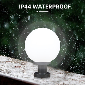 Lampe de poteau extérieur LED dorée 150-300mm E27 personnalisée en PC blanc chaud, étanche IP44, certifiée CE, 30000 heures - Product Image 3