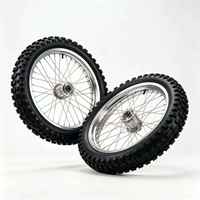 Juego de ruedas de aleación CNC Silver Tubeless Supermoto 1.60x17 2.15x17 para Sur-Ron X260 Light Bee 17