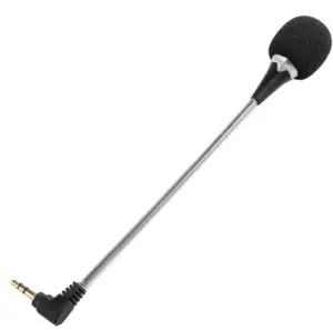 Mikrofon mini mikrofon laptop 3.5mm, bisa ditekuk