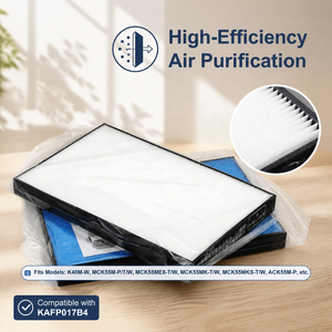 Filtre de remplacement KAFP017B4 compatible avec le <span class=keywords><strong>purificateur</strong></span> <span class=keywords><strong>d</strong></span>'<span class=keywords><strong>air</strong></span> Daikin ACK55M-T TCK55M-W, filtration à 99,5 %, anti-acariens et anti-moisissures 0,3 µm - Product Image 2