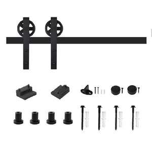 Kit de herrajes para puertas correderas de Granero modernas personalizables con puertas de granero con espejo de vidrio Malla de pantalla de fibra de vidrio <span class=keywords><strong>Cocina</strong></span> al por mayor - Product Image 3