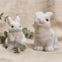 Figurines d'animaux sculptées en jade blanc naturel, Père Noël, Bonhomme de neige, Statue d'arbre de Noël, Artisanat en cristal de guérison, Décoration d'intérieur, Cadeau