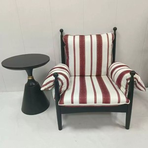 <span class=keywords><strong>Fauteuil</strong></span> d'appoint Boucle en bois massif, style rétro français, pour petit espace, salon, balcon, canapé paresseux, <span class=keywords><strong>fauteuil</strong></span> individuel en tissu médiéval - Product Image 3