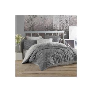 Karden Flower <b>Grey</b> Geometric Cotton Plain Weave Double <b>Duvet</b> <b>Cover</b> Set 200x220 cm - Product Image 2