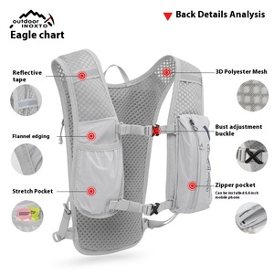 Custom Drying 5l Water Backpack <b>Waterproof</b> Polyester Jogging Bags Cycling Hydration <b>Pack</b> Bag Casual Outdoor Sports - Product Image 4