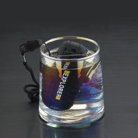 Briquet double arc sans flamme rechargeable par USB Kongbo, étanche et coupe-vent, avec lampe torche