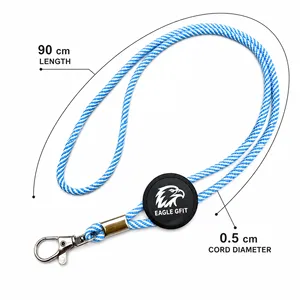 Lanière personnalisable en polyester avec logo, sublimation, et boucle de sécurité détachable pour badge d'identification et exposition - Product Image 3
