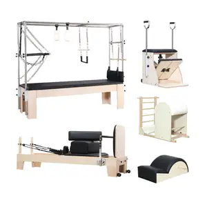 Gimnasio en casa Fitness Ejercicio Aluminio Madera Pilates Reformer Equipo Set