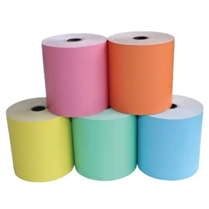 full color printing yellow blue orange thermal paper rolls 80*80mm 57*40mm