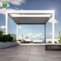 Pergola en métal-persienne en aluminium pergola automatique maison pergola encadrée jardin extérieur bioclimatique 12 M2 personnalisé enduit de poudre