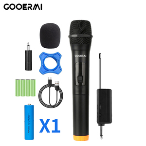 Sistema de Microfone Sem Fio B38 2.4G de Frequência Fixa 1 Canal Microfone Portátil de Mão para Festa Karaokê Show Profissional Igreja - Product Image 1