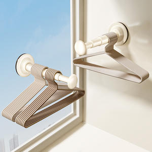 Support mural rétractable multi-usage à ventouse pour vêtements, gain de place, en plastique, pour la maison et le balcon - Product Image 1