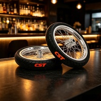 Pneu de remplacement tout-terrain KYZ Premium 17 pouces noir argenté pour moto électrique Surron Light Bee S1
