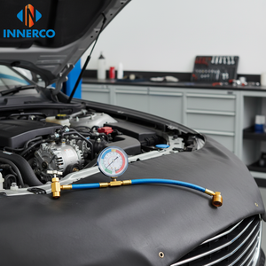 Kit de <span class=keywords><strong>recharge</strong></span> de <span class=keywords><strong>gaz</strong></span> R134A pour climatiseur de voiture avec tuyau en caoutchouc de 49 cm de longueur - Product Image 5