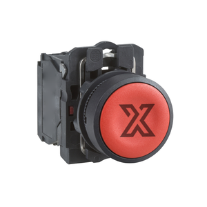 Interrupteur à bouton-poussoir encastré XB5AA42C, couramment utilisé pour l'arrêt d'urgence ou la fonction d'arrêt - Product Image 1