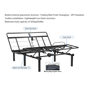 Sommier de lit intelligent automatique personnalisable, fonctionnel, électrique, réglable, double, taille complète, queen size - Product Image 2