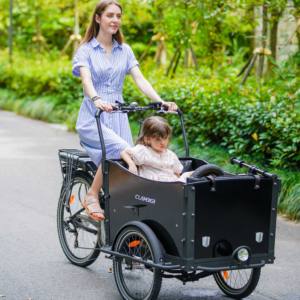 Vélo cargo électrique à trois roues à 7 vitesses, tricycle à <span class=keywords><strong>grande</strong></span> capacité, trike familial, vélo pour animaux de compagnie - Product Image 5