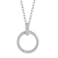 S925 bijoux en argent pur rétro lumière luxe torsion anneau pendentif collier bijoux haut de gamme personnalisé fabricant en gros