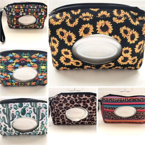 Pochette pour lingettes humides en néoprène avec logo personnalisé Distributeurs <span class=keywords><strong>de</strong></span> porte-mouchoirs Sacs <span class=keywords><strong>de</strong></span> voyage portables Étuis réutilisables pour enfants Étui pour lingettes Embrayage à couches - Product Image 4