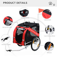 Remorque de vélo pliante, chariot de jardin, à main, pour animaux de compagnie, nu-pieds