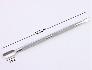 Pousse-cuticules en acier inoxydable double usage pour manucure et pédicure, outil de soin des ongles et des doigts, éliminateur de peaux mortes - Product Image 5