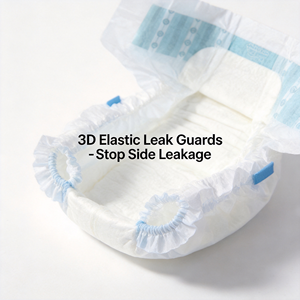 Couches jetables pour adultes ABDL OEM ODM XL avec canaux anti-fuites 3D, douceur respirante, pulpe de cellulose, haute absorption - Product Image 3