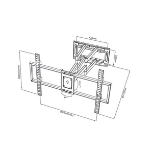 Hợp kim nhôm 22-40 inch màn hình máy tính TV núi Bracket Telescopic cánh tay dài 180 độ đu duy nhất <span class=keywords><strong>VESA</strong></span> màn hình núi - Product Image 2