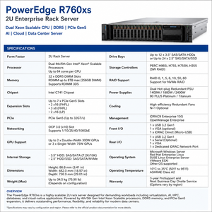 Servidor <span class=keywords><strong>en</strong></span> Rack Empresarial DELL PowerEdge R760xs 2U, CPU Dual Xeon Escalable, DDR5, PCIe Gen5, Servidor para Centro de Datos <span class=keywords><strong>en</strong></span> <span class=keywords><strong>la</strong></span> <span class=keywords><strong>Nube</strong></span> con IA - Product Image 2