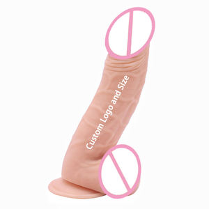 Dildo Realistico Gigante in PVC da 25 cm con Logo e Dimensioni Personalizzate, Ventosa Potente per Uso a Mani Libere, Giocattolo Sessuale per Principianti - Product Image 1