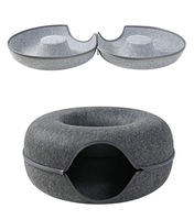 Nouveauté 2023 : Accessoires pour animaux de compagnie, tunnels de jeu pour chats lavables, tunnel en feutre pour chat, lit pour animaux de compagnie, maison pour animaux de compagnie, lit pour animaux de compagnie en forme de beignet
