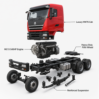 Camion tracteur lourd HOWO TH7 6x4 / 8x4 remis à neuf avec remorque assortie et documentation d'exportation Camion tracteur HOWO 6*4