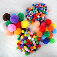 Vente en gros de 500 pièces de pompons de 1 pouce, couleurs assorties, pompons doux, balles en tissu pour fournitures de loisirs créatifs et matériel de bricolage