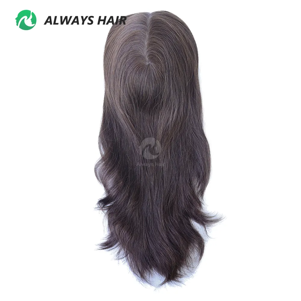 16 "dayanıklı düğümlü PU cilt saç Toppers için kadın peruk el tüm bağlı sarışın çin manikür Remy saç kadınlar peruk 7
