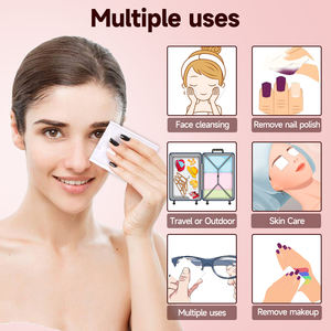 Tampons démaquillants jetables en <span class=keywords><strong>coton</strong></span> 3 couches avec boîte de <span class=keywords><strong>rangement</strong></span> pour le démaquillage, certifiés OEKO-TEX, écologiques, marque Jiaxin - Product Image 6