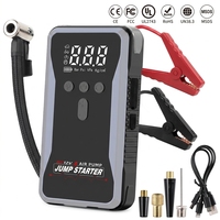 Démarreur d'urgence 3-en-1 1000A 10000mAh 12V avec compresseur d'air, lumière LED et sac EVA pour camion et moto, anti-étincelles