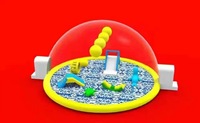 Château Gonflable Commercial Bleu en PVC pour Fêtes en Plein Air, Location, Taille Personnalisée, Capacité Maximale, Usage Commercial, Idéal pour Enfants et Camps