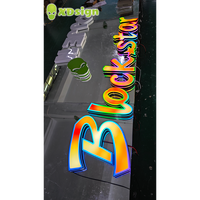Lettres lumineuses LED pour affichage en centre commercial, logo personnalisé, couleur magique, acrylique semi-transparent, 3D, certifié CE, décoration lumineuse