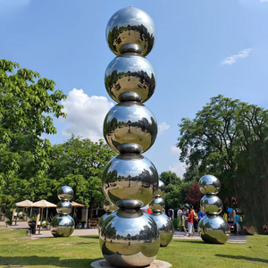 Sphère de jardin en acier inoxydable Art Déco, miroir sphérique, boule de visualisation, SS304, couleur et taille personnalisées, finition brillante pour - Product Image 2