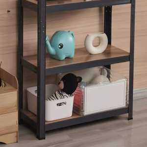 Stainless Steel Multi Tier Shelf Floor Standing Storage Rack For Living Room Industrial Design - Product Image 5
