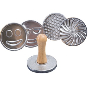 Sellos de galleta de metal con mango de madera DIY Suministros de decoración para hornear Molde de prensa de <span class=keywords><strong>galletas</strong></span> y herramientas - Product Image 2