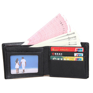 Portefeuille en cuir véritable de haute qualité pour hommes, logo personnalisé disponible, anti-scan et design multi-fentes pour cartes - Product Image 4
