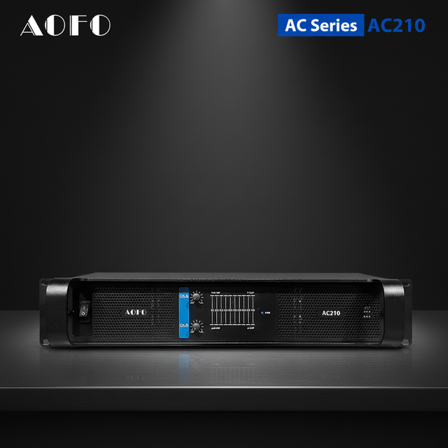 1000W Two Channel Class H Professional Power Amplifier 4 Ohm Metal Hi-Res Audio for Stage Church KTV Sound System